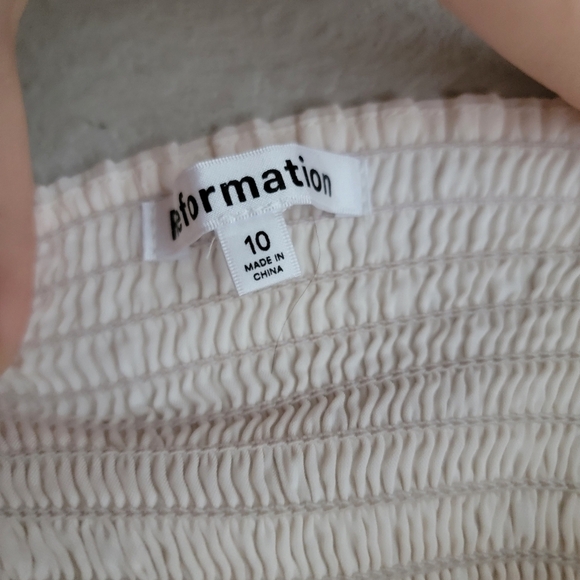 Reformation Isadora Top in Cream size 10 NWT - Picture 8 of 12